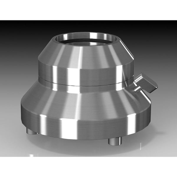 Coupling, 5.12 in L x 3.19 in H x 5.12 in W, Steel